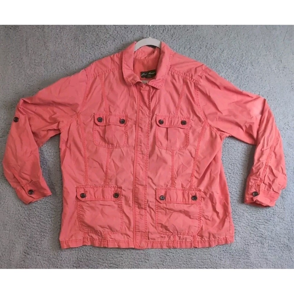 Eddie Bauer Shirt Shacket Womens XXL Outdoors Coral Orange Outdoor Fishing